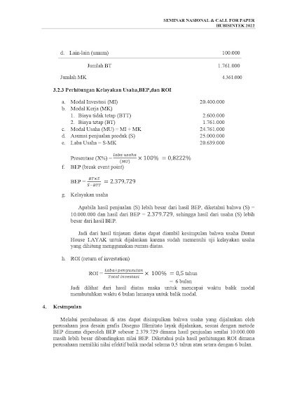 Contoh Studi Kelayakan UMKM